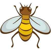 Vector isolated illustration of bee. Childish concept.