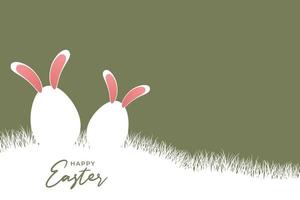 Happy easter background in flat design vector