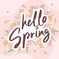 Hand drawn spring flower background vector
