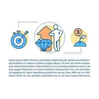 ilustración lineal del concepto de valor empresarial. beneficios de la empresa. obtención de resultados productivos. artículo, folleto, página de revista. iconos de línea fina con texto. diseño de impresión. dibujo de contorno aislado vectorial vector