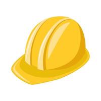 under construction yellow helmet vector