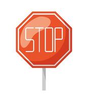 stop traffic signal vector