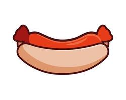 delicious hot dog vector