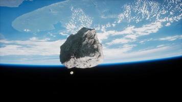 Dangerous asteroid approaching planet Earth video