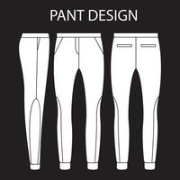 diseño de pantalón para hombre vector