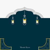 Ramadan social media post template banner. Ramadan kareem square vector design.