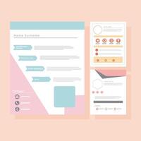 curriculum vitae two templates vector