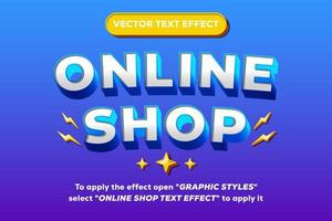 online shop vector text effect fully editable