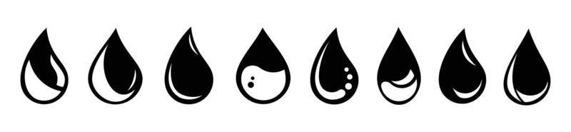 vector set water drops collection and  oil drop,Water drop icon set different shape