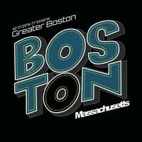 Boston element of men fashion and modern city in typography graphic design.Vector illustration. vector
