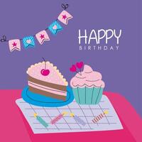 happy birthday card vector