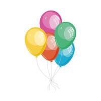 colors balloons helium vector