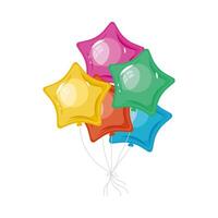 colors stars balloons helium vector