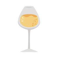 yellow wine cup vector