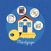 mortgage house icons vector