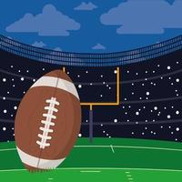 american football ballon in stadium vector