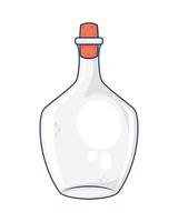 bottle glass with cork vector