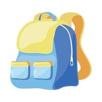 blue schoolbag supply vector