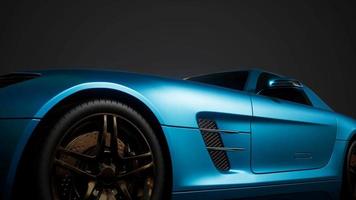 auto sportiva di lusso in studio scuro con luci intense video