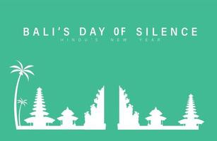 feliz día de saka en bali indonesia ilustración vectorial, banner de plantilla de feliz día de nyepi vector