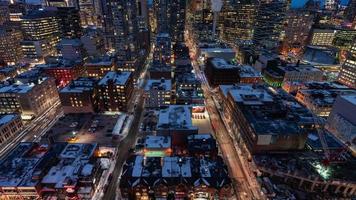 4K Timelapse Sequence of Toronto, Canada - Motion Timelapse of the Downtown Toronto at Night