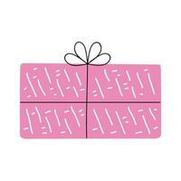 birthday pink gift present vector