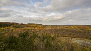 4K Timelapse Sequence of Mono Cliffs Provincial Park , Canada - Sunset from the point of view video