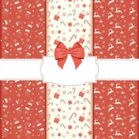 christmas gift wrap frame vector