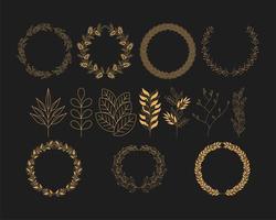 fourteen laurel wreaths icons