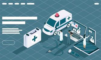 tecnología de servicios médicos vector