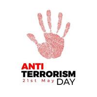 Stop Terrorism, Anti Terrorism Day vector