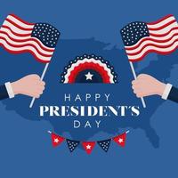 happy presidents day card vector