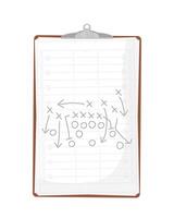 american football coach tactic vector