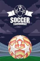 football soccer tournament vector