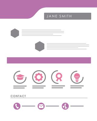 purple curriculum vitae template
