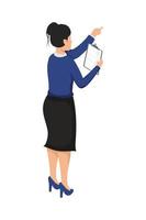 elegant businesswoman teaching vector