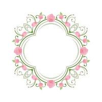 classic roses frame vector