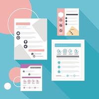 curriculum vitae four templates vector