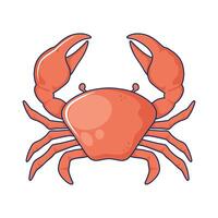 pink sealife crab vector