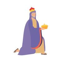 caspar kneeling Epiphany character vector