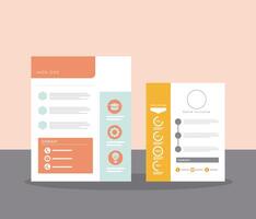 plantillas de pares de curriculum vitae vector