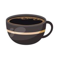 black coffee cup vector