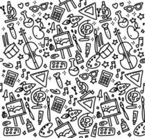 Back to school seamless vector pattern. Good for textile fabric design, wrapping paper and website wallpapers. Vector illustration. Background for education, science objects and office supplies.