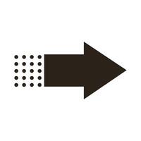 right black arrow and dots vector