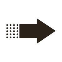 right black arrow and dots vector