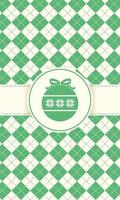green christmas gift wrap vector