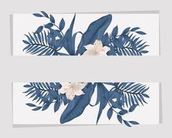 elegant floral decorative card vector