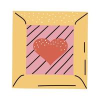 heart in picture frame vector