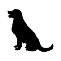 black dog silhouette vector