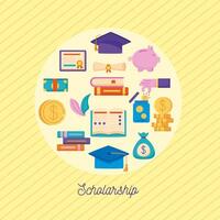 loans scholarship in circle vector